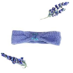 Lavender Purple Jeweled Knit Head Warmer